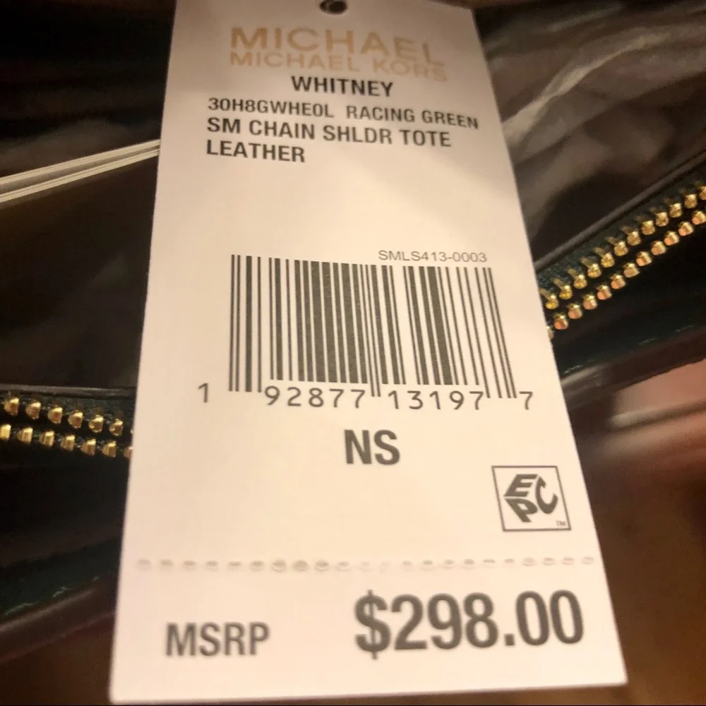 Michael Kors Bag Whitney Small Chain Leather Shoulder Tote NWT - Picture 5 of 9